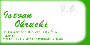 istvan okrucki business card